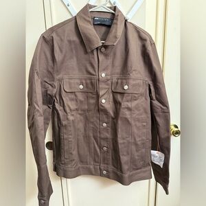 Asos Design Brown Denim Jean Jacket Size M NWT